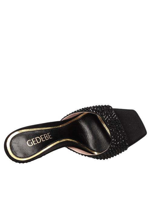 Mules Dita 95 in raso e strass GEDEBE | DITA 95 SATIN-CRYSTALNERO